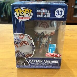 Funko pop Art series the falcon winter soldier Captain America